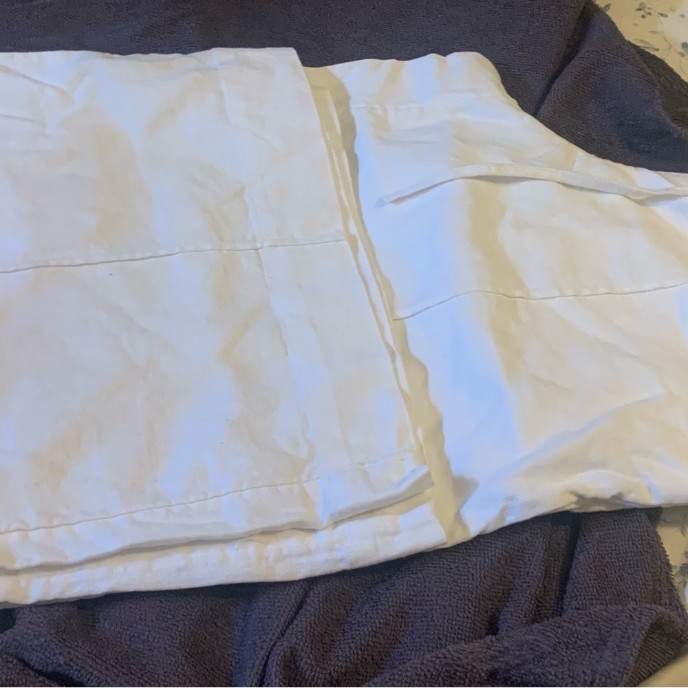 White linen pants